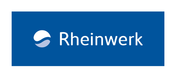 Logo: Rheinwerk-Schriftzug auf blauem Hintergrund