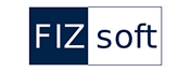 Logo: FIZsoft-Schriftzug in blau-weiß
