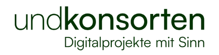 Logo: undkonsorten - Digitalprojekte mit Sinn in dunkelgrün