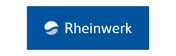 Logo: Rheinwerk-Schriftzug auf blauem Hintergrund