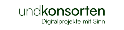 Logo: undkonsorten - Digitalprojekte mit Sinn in dunkelgrün